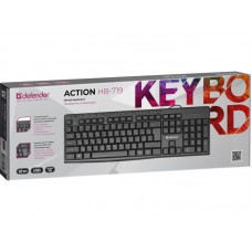 Клавиатура Defender Action HB-719 черный, USB