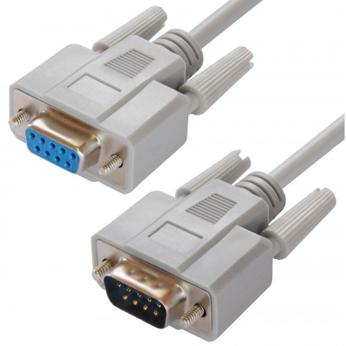 Удлинитель Greenconnect 0.5m  RS-232/RS-232 9M/9F Premium GCR-DB9CM2F-0.5m, серый 30 AWG GCR-DB9CM2F-0.5m