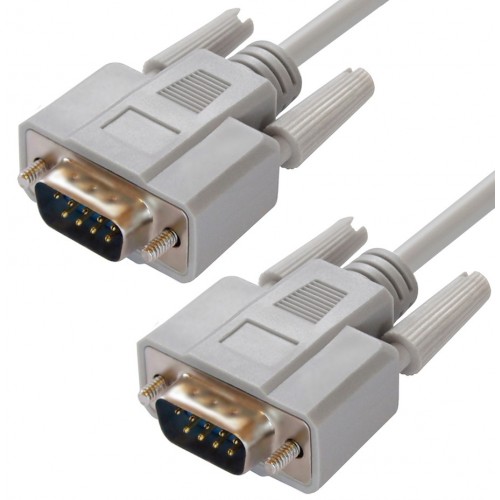 Кабель Greenconnect COM RS-232 порта соединительный 4 m GCR-DB9CM2M-4m, 9M / 9M Premium, серый GCR-DB9CM2M-4m