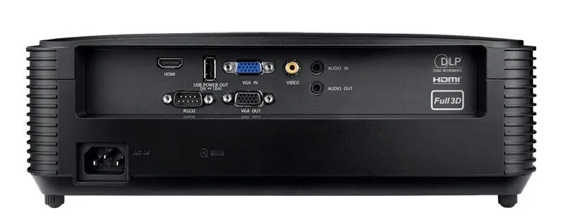 Проектор Optoma S400LVe (DLP, SVGA 800x600, 4000Lm, 25000:1, HDMI, VGA, Composite video, Audio-in 3.5mm, VGA-OUT, Audio-Out 3.5mm, 1x10W speaker, 3D Ready, lamp 6000hrs, Black, 3.05kg)