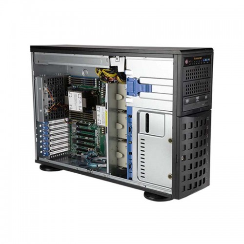 Серверная платформа NEW Supermicro SuperServer 4U 740P-TR noCPU(2)3rd GenScalable/TDP 270W/no DIMM(16)/ SATARAID HDD(8)LFF/6xFH,M2/2x1GbE/2x1200W