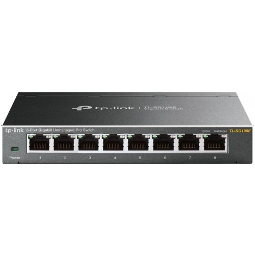 Коммутатор TP-Link 8 портов RJ45 10/100/100 Мбит/с, VLAN на базе MTU/порта/тэга, QoS, IGMP Snooping