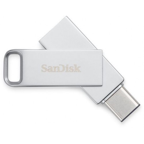 Флеш Диск Sandisk 64Gb Ultra Dual SDDDMC2-064G-GA46 USB3.1 серебристый