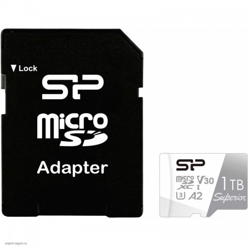 Флеш карта Silicon Power microSDXC 1Tb Class10 SP001TBSTXDA2V20SP Superior + adapter