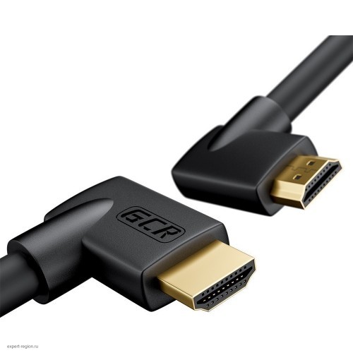 Кабель GCR 1.0m HDMI 2.0, M правый угол /M правый угол, черный, HDR 4:2:2, Ultra HD, 4K 60 fps 60Hz/5K*30Hz, 3D, AUDIO, 18.0 Гбит/с, 28/28 AWG, GCR-52312 GCR-52312