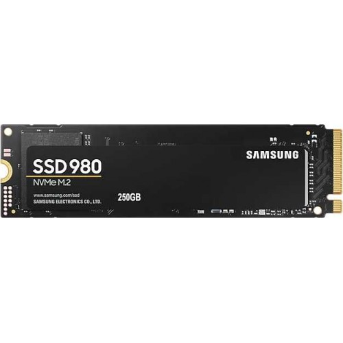 Твердотельный накопитель Samsung SSD 250Gb 980, V-NAND 3-bit MLC, M.2 (2280) PCIe 3.0 x4, NVMe 1.4, R2900/W1300, IOPs 230 000/320 000