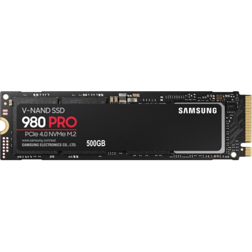 Твердотельный накопитель Samsung SSD 500GB 980 PRO, V-NAND 3-bit MLC, Elpis, M.2 (2280) PCIe Gen 4.0 x4, NVMe 1.3c, R6900/W5000,  IOPs 800 000/1 000 000