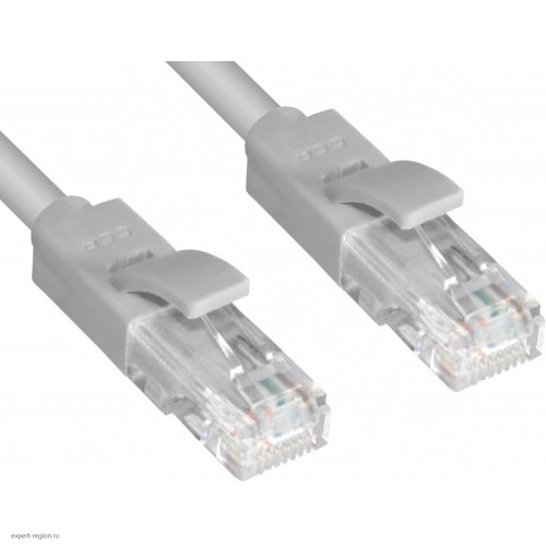 Патч-корд прямой Greenconnect 0.5m UTP кат.6, серый, 24 AWG, литой, ethernet high speed, RJ45, T568B GCR-LNC603-0.5m