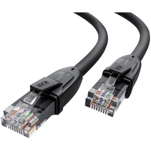 Патч-корд прямой GCR 3.0m UTP кат.6, черный, 24 AWG, ethernet high speed, RJ45, T568B, GCR-52530