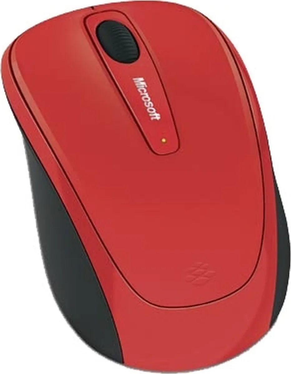Мышь Microsoft 3500 красный/черный оптическая (1000dpi) беспроводная USB для ноутбука (2but) GMF-002