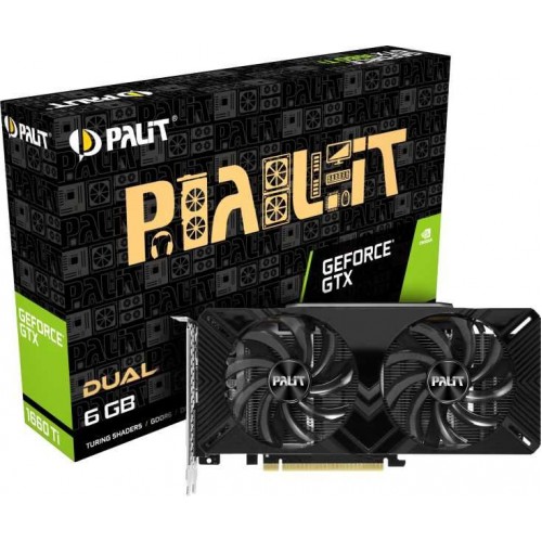 Видеокарта PCI-E  NVIDIA GeForce Palit GTX 1660TI PA-GTX1660Ti DUAL 6G