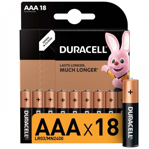 Батарея ААА DURACELL LR03-18BL MN2400 AAA (18шт) Basic