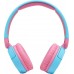 Наушники накладные с микрофоном детские JBL Jr310 BT 5.0, до 30 часов, цвет голубой/розовый
