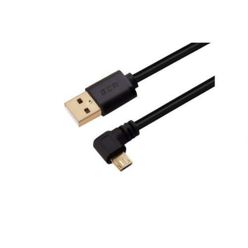 Кабель Greenconnect 0.15m USB 2.0, AM/microB 5pin угловой, черный, 28/28 AWG, экран, армированный, морозостойкий, GCR-UA8AMCB6-BB2S-0.15m