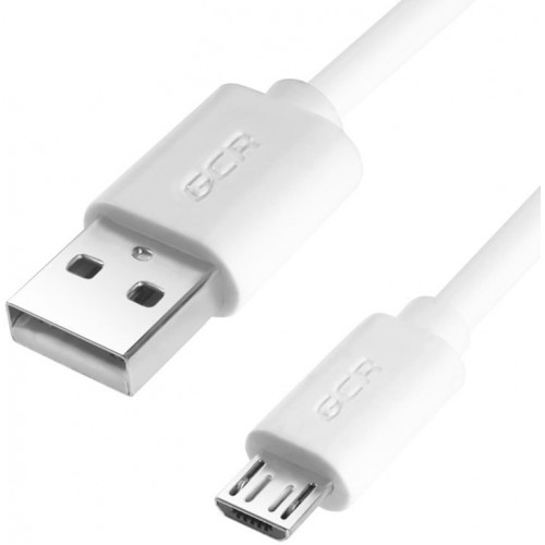 Кабель Greenconnect 0.5m USB 2.0, AM/microB 5pin, белый, 28/28 AWG, экран, армированный, морозостойкий, GCR-UA9MCB3-BB2S-0.5m