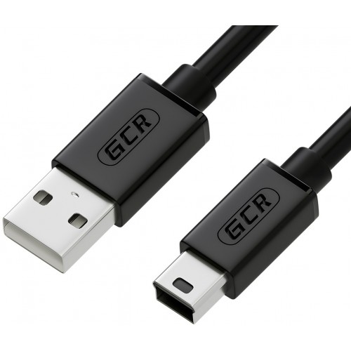 Кабель Greenconnect 0.3m USB 2.0, AM/mini 5P, черный, 28/28 AWG, экран, армированный, морозостойкий, GCR-UM2M5P-BB2S-0.3m