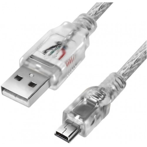 Кабель Greenconnect 1.8m USB 2.0, AM/mini 5P, прозрачный, 28/28 AWG, экран, армированный, морозостойкий, GCR-50982