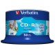 Диск CD-R Verbatim 700Mb 52x Cake Box (50шт) Printable (43438)