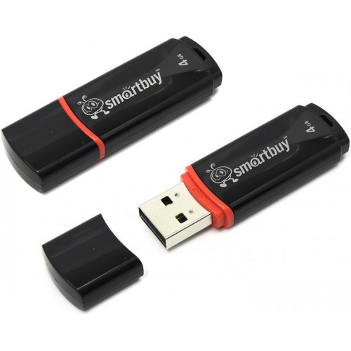 Накопитель USB 2.0 Flash Drive 4Gb Smartbuy Crown черный (SB4GBCRW-K)