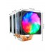 Кулер Snowman M-X6 Socket 115x/1200, PWM, TDP130W, 2 вентилятора, 6 тепл.трубок,разноцв. подсветка