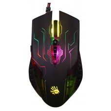 Мышь A4TECH Bloody Q51 игровая, оптическая, проводная, USB, черный и рисунок