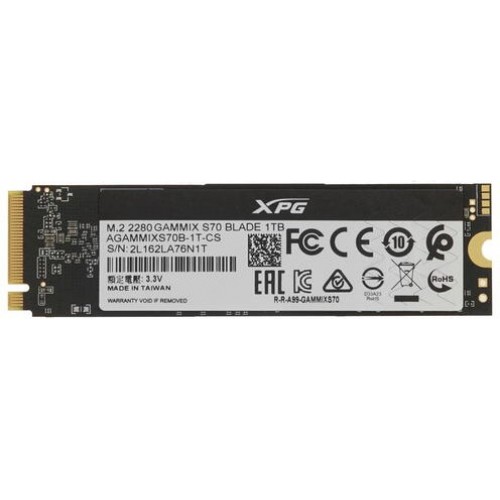 Накопитель SSD 1Tb ADATA XPG GAMMIX S70 BLADE, 2280, M.2, NVMe