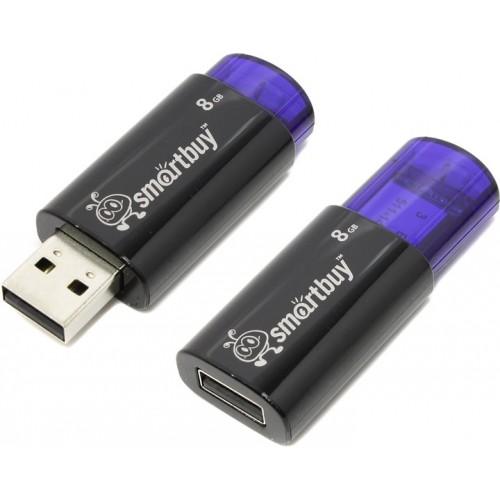 Накопитель USB 2.0 Flash Drive 8Gb Smartbuy Click Blue (SB8GBCL-B)