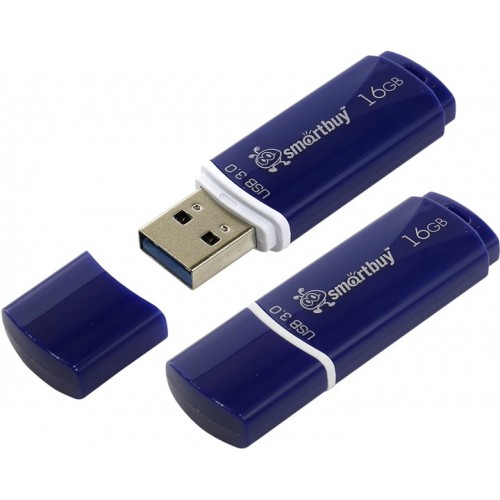 Накопитель USB 2.0 Flash Drive 16Gb Smartbuy Crown White (SB16GBCRW-W)