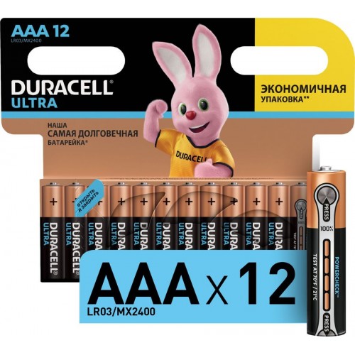 Батарея ААA DURACELL LR03-12BL Ultra Power (12 шт)
