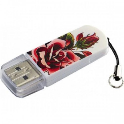 Накопитель USB 2.0 Flash Drive 8Gb Verbatim Store n Go Mini Tattoo Rose белый/узор (49881)
