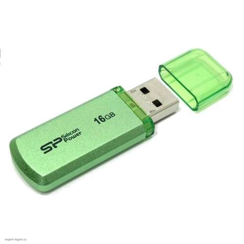 Накопитель USB 2.0 Flash Drive 16Gb Silicon Power Helios 101 Green (SP016GBUF2101V1N)