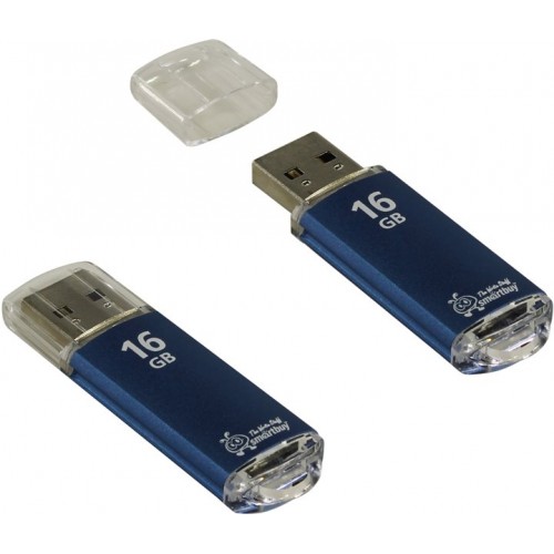 Накопитель USB 2.0 Flash Drive 16Gb Smartbuy V-Cut Blue