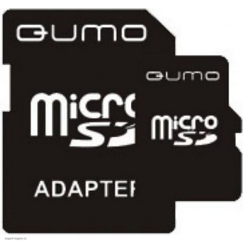 Карта памяти microSD Card 8Gb Qumo microSDHC Class 4 + SD adapter (QM8GMICSDHC4)