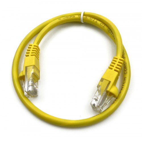 Патч-корд Buro UTP cat5E molded 0.5м желтый RJ-45 (m)-RJ-45 (m)