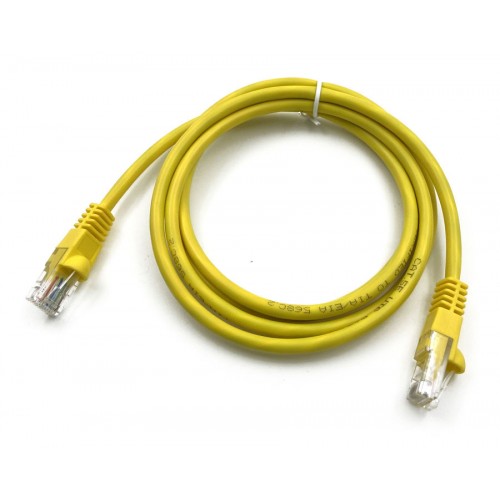 Патч-корд Buro UTP cat5E molded 1.5м желтый RJ-45 (m)-RJ-45 (m)