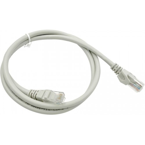 Патч-корд Buro UTP 4 пары cat6 CCA molded 1м серый RJ-45 (m)-RJ-45 (m)