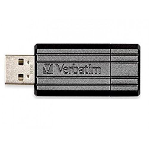 Накопитель USB 2.0 Flash Drive 8Gb Verbatim PinStripe 49062 black (49062)