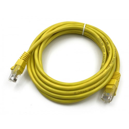 Патч-корд Buro UTP 4 пары cat5E CCA molded 3м желтый RJ-45 (m)-RJ-45 (m)