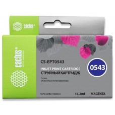 Картридж струйный Cactus CS-EPT0543 пурпурный (16.2мл) для Epson Stylus Photo R800/R1800
