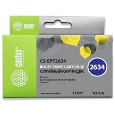 Картридж струйный Cactus CS-EPT2634 желтый (11.6мл) для Epson Expression Home XP-600/605/700/800