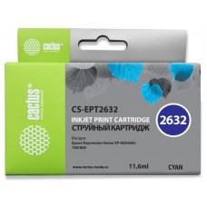 Картридж струйный Cactus CS-EPT2632 голубой (11.6мл) для Epson Expression Home XP-600/605/700/800