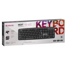 Клавиатура Defender Next HB-440 RU, черный, полноразмерная (45440)