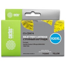 Картридж струйный Cactus CS-CD974 №920XL желтый (14.6мл) 