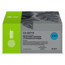 Картридж струйный Cactus CS-C8719 №177XL черный (38мл) 