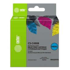 Картридж струйный Cactus CS-C4908 №940XL пурпурный (30мл)