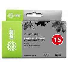 Картридж струйный Cactus CS-BCI15BK черный (5.2мл) 