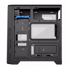 Корпус ATX GameMax G561-F Blue LED, черный, с окном, USB 3.0, 370мм под видеокарту