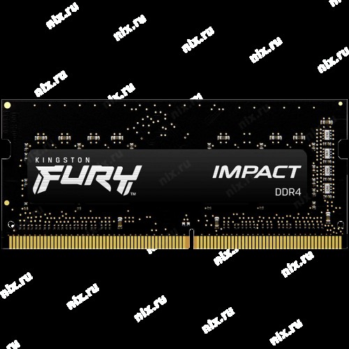 Память DDR4 SODIMM 16Gb, 3200MHz, CL20, 1.2V Kingston FURY Impact (KF432S20IB/16)