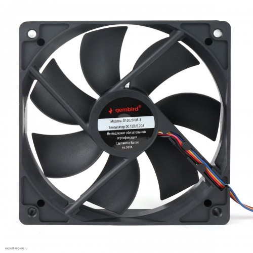 Вентилятор Gembird D12025SM-4, 120мм, 2000rpm, 33 дБ, 4-pin, 1шт (D12025SM-4)