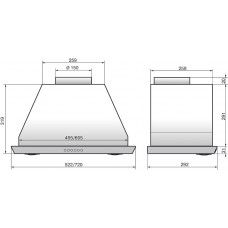 Блок врезной  ELIKOR S4 52H-700-Э4Д нерж.